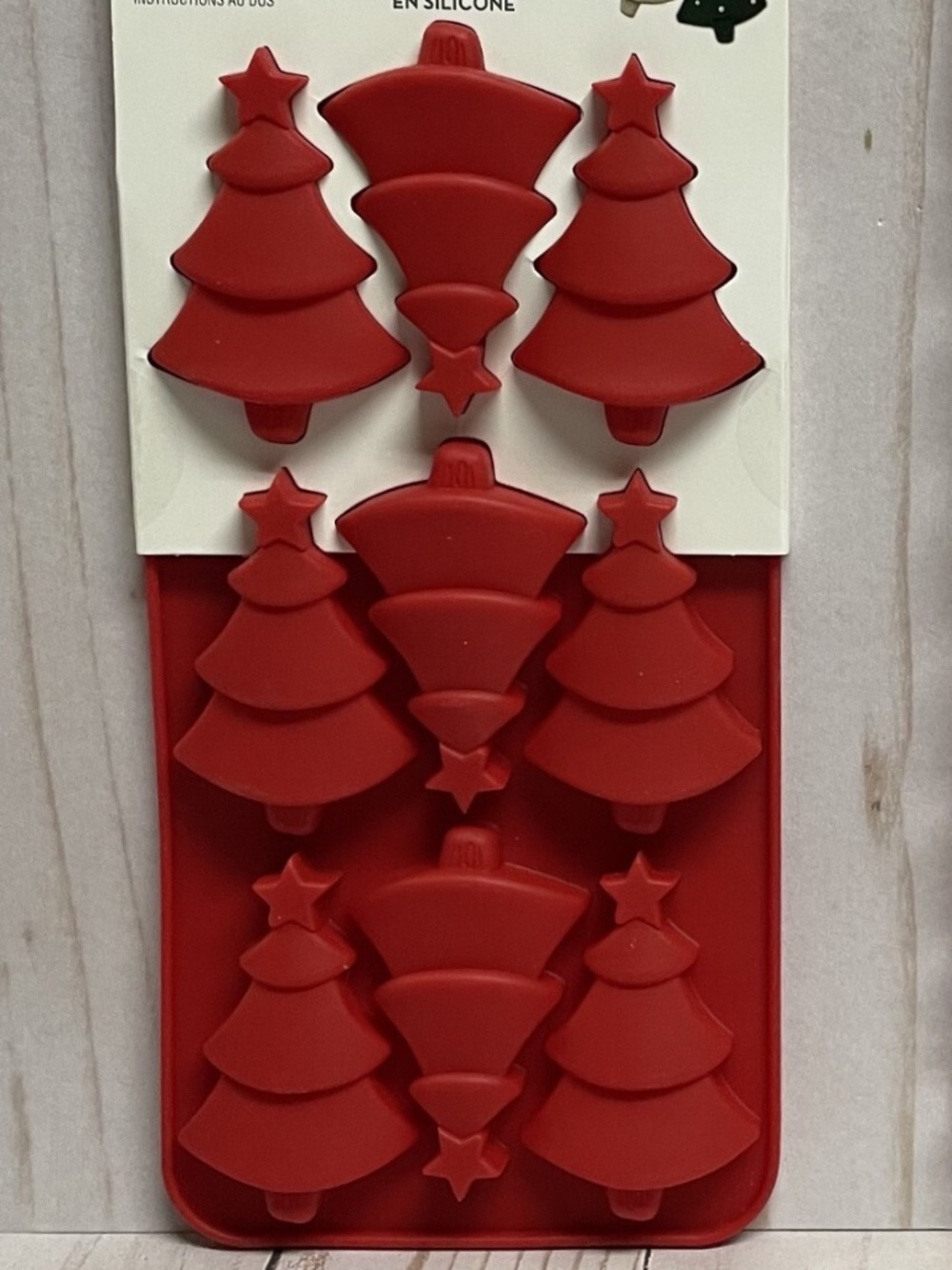 Holiday Silicone Candy Mold Chocolate Treat Butter 9 Cavity Christmas Trees NEW